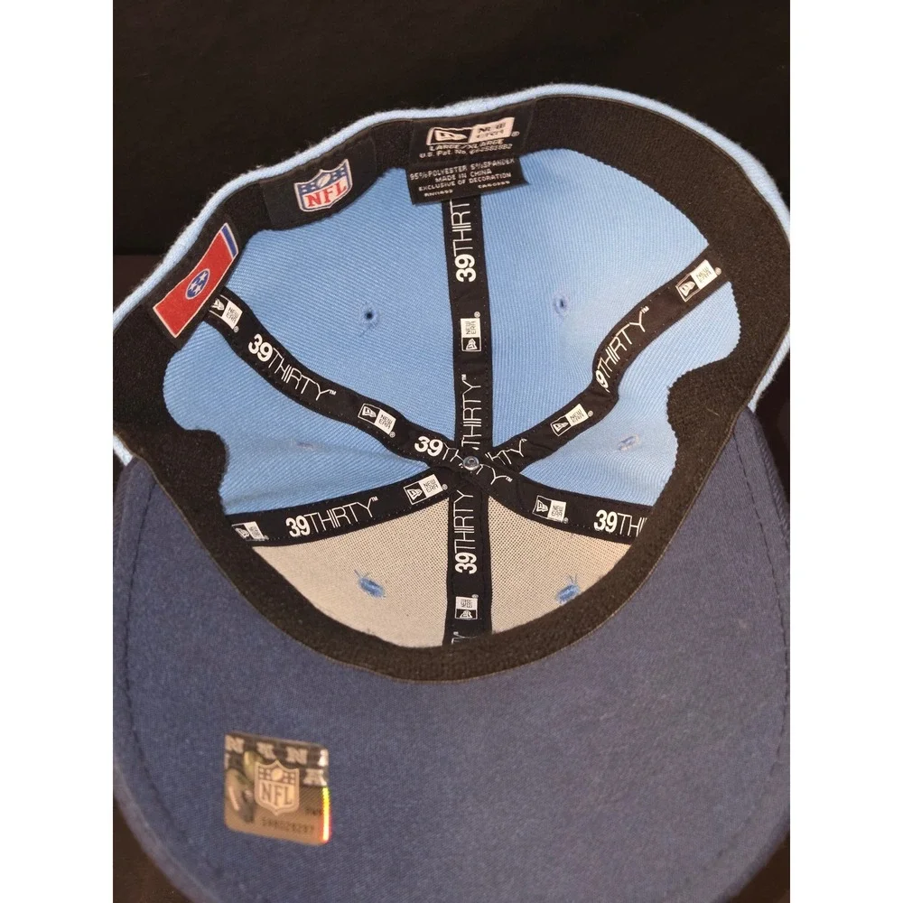 Tennessee Titans NFL New Era‎ 39Thirty Hat Cap L/XL Light Blue Stars